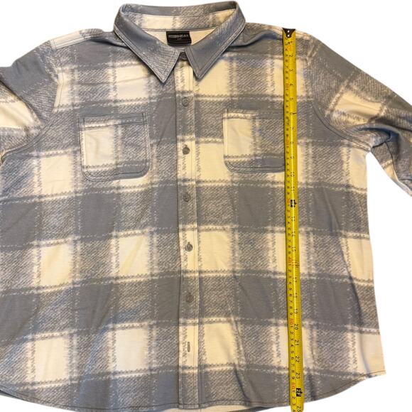 32 Degrees Heat Blue & White Cozy Knit Faux Flannel Size XL NWOT - Picture 3 of 4